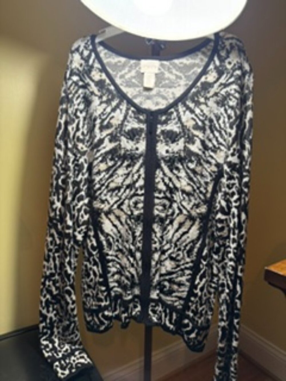 Chicos Zip Sweater Size 2